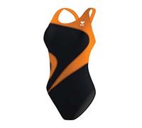 TYR Sport Women's Alliance T-Splice Maxfit Swimsuit Black/Orange