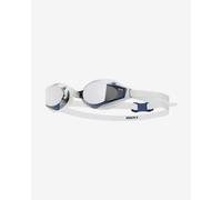 TYR Swim Goggles Stealth-X Race Mirrored, Adult, Silver/White, One Size