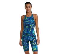 TYR Thresher Hyperblitz Open Back Kneeskin Limited Edition - Blue/Green - Female Racing Size 24