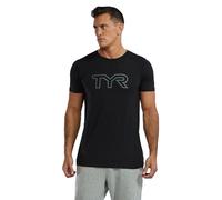 TYR Ultrasoft Lightweight Short Sleeve Big Logo Tech Tee Black