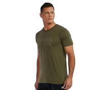 TYR Ultrasoft Lightweight Short Sleeve Big Logo Tech Tee Tri Lg UX, Green Olive, L