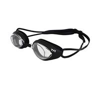 TYR Unisex Adult Blackhawk Racing Low Profile Swimming Goggles - Clear/Matte Black/Black, Medium