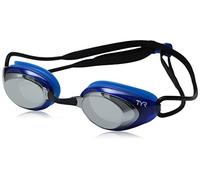 TYR Unisex Adult Blackhawk Racing Mirrored Low Profile Swimming Goggles - Silver/Blue/Black, Medium