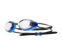 TYR Unisex Adult Blackhawk Racing Mirrored Low Profile Swimming Goggles - Silver/Blue/Black, Medium