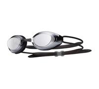 TYR Unisex Adult Blackhawk Racing Mirrored Low Profile Swimming Goggles - Silver/Metal Silver/Black, Medium