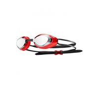 TYR Unisex Adult Blackhawk Racing Mirrored Low Profile Swimming Goggles - Silver/Red/Black, Medium