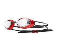 TYR Unisex Adult Blackhawk Racing Mirrored Low Profile Swimming Goggles - Silver/Red/Black, Medium