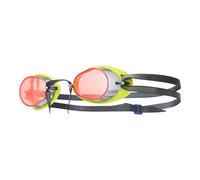 TYR Unisex Adult Socket Rocket 2.0 Mirrored Swedish Style Goggles - Red/Fl. Yellow/Black, Medium