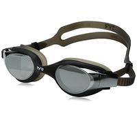 TYR Unisex Adult Vesi Mirrored Low Profile Swimming Goggles - Silver/Black/Black, Medium