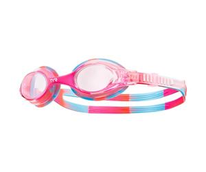 TYR Unisex Child Kid's Swimple Tie Dye Goggle - Pink/Pink/White, Small