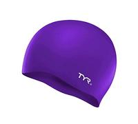 TYR Unisex Tyr Wrinkle Slicone Swim Cap, Purple, M UK