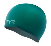TYR Unisex Wrinkle Free Silicone Swim Cap, Teal