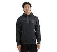 TYR Unisex's Ultrasoft Midweight Fleece Big Logo Hoodie Hooded Sweatshirt, Charcoal Heather, XL