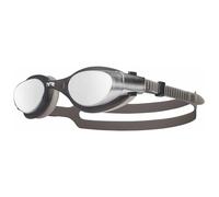 TYR Unisex Adult Vesi Mirrored Low Profile Swimming Goggles - Silver/Black/Black, Medium