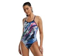 TYR Women's Durafast Elite Crosscutfit Swimsuit One Piece, Navy/Multi, 32
