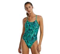 TYR Women's Durafast Elite Cutoutfit Swimsuit One Piece, Green Crystalized, 38