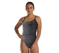 TYR Women's Durafast Elite Cutoutfit Swimsuit One Piece, Titanium Speedwarp, 34