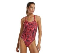 TYR Women's Durafast Elite Cutoutfit Swimsuit, Red Crystalized, 32