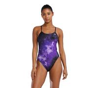 TYR Women's Standard Durafast Elite Cutoutfit Swimsuit, Purple/Starborne
