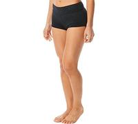 TYR Women's Standard Della Boyshort for Swimming Solids, Black, Medium