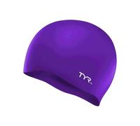 TYR Unisex Tyr Wrinkle Slicone Swim Cap, Purple, M UK