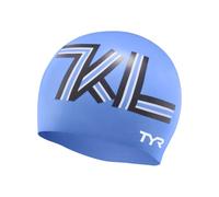 TYR x Katie Ledecky Swim Cap - Elite Adult Silicone Workout Swim Cap, Blue