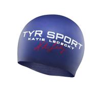 TYR x Katie Ledecky Swim Cap - Elite Adult Silicone Workout Swim Cap, Navy