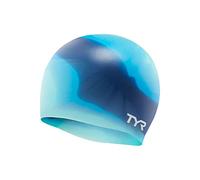 TYR Junior Tie Dye Swim Cap, Blue/Teal