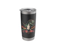 Tyrannosaurus Drummer Tee Dinosaur Drumset Drums Drumsticks Stainless Steel Insulated Tumbler