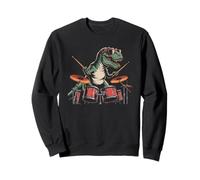 Tyrannosaurus Drummer Tee Dinosaur Drumset Drums Drumsticks Sweatshirt