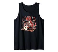 Tyrannosaurus Drummer Tee Dinosaur Drumset Drums Drumsticks Tank Top