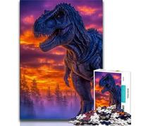 Tyrannosaurus Jigsaws 1000 Pieces for Adults,Staycation Kill Time Every Piece Is Unique - Challenging Family Fun Game (38x26cm)