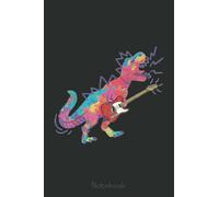 Tyrannosaurus Playing Rock Guitar - Guitar O Saurus Notebook Vintage: Cute Trendy Dinosaur Wide Ruled Paper Notebook Journal | Pretty Wide Blank Lined ... for Home School College for Writing Notes