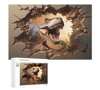 Tyrannosaurus Rex 1000 Pieces Jigsaw Puzzles For Adults Suitable For Children 12 And Up Wooden Puzzle （75×50cm）