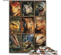 Tyrannosaurus Rex Collage Puzzles for Adults Teens 1000pc Puzzle, Suitable for Ages 14 And Up Improve Memory Gifts Ideas (26x38cm)