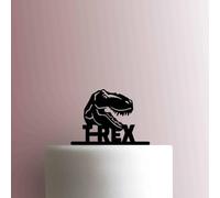 Tyrannosaurus Rex Dinosaur - Acrylic Cake Topper 5 Inch Width/Yellow