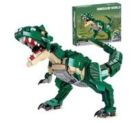 Tyrannosaurus Rex Dinosaur Building Set, 861 PCS Prehistoric Animals Dino World STEM Building Blocks Kit, Poseable T-Rex Model Toy with Movable Joints, Office Home Decor Gifts for Adults, Kids