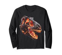 Tyrannosaurus Rex Dinosaur Graphic Archaeology Motif Print Long Sleeve T-Shirt