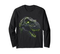 Tyrannosaurus Rex Dinosaur Graphic Archaeology Motif Print Long Sleeve T-Shirt