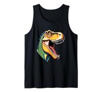 Tyrannosaurus Rex Head - Stylized Dinosaur Art Tank Top
