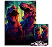 Tyrannosaurus Rex Looking for Prey 1000 Piece Jigsaw Puzzle Wooden Puzzles for Teenagers & Family Fun - DIY Brain Teaser Game Gift 1000 PCS(75x50cm)