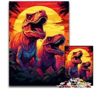 Tyrannosaurus Rex Looking for Prey Jigsaw Puzzles for Adults 1000 Piece Puzzles for Adults DIY Home Decor Gift Adult Brain Teaser 1000 PCS(38x26cm)