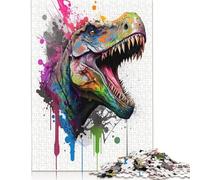 Tyrannosaurus Rex Puzzle for Adults And Teenagers 1000 Pieces Wood Puzzles for Adults& Teens Age 12 Years Up 1000pcs (75x50cm)