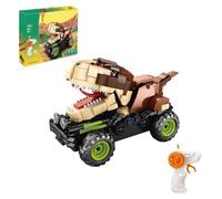 Tyrannosaurus Rex Shaped RC Building Block Car, 2.4G Remote Control and 50m Range, 15-20mins Lasting, Adjustable Dinosaur Design, Gift for Teen Adults RC Lovers (576PCS)