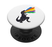 Tyrannosaurus Rex Shooting Rainbow Laser, Dinosaur PopSockets Adhesive PopGrip