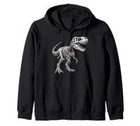 Tyrannosaurus Rex Skeleton Fossil Paleontologist T Rex Dino Zip Hoodie