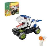 Tyrannosaurus Shaped RC Building Block Car, 2.4G Remote Control and 50m Range, 15-20mins Lasting, Adjustable Dinosaur Design, Gift for Teen Adults RC Lovers (595PCS)
