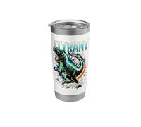Tyrant T Rex Roaring Dinosaur Pop Art Monster Stainless Steel Insulated Tumbler