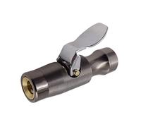 Tyre Air Chuck - Leak-proof Inflation Handle, Standard Valve Fit, Pressure Gauge Compressor Attachment, Comfortable Solid Rubber Handling Solution, ABS Clip | For Professional Mechan