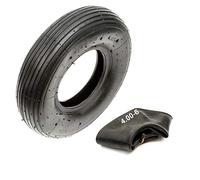 Tyre & Bent Valve Inner Tube 3.50-6 350-6 4 Ply Line Tread 6 Inch Wheelbarrow
